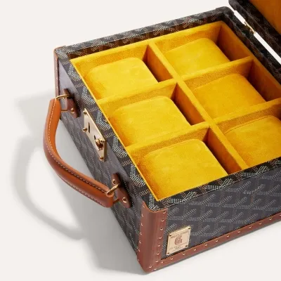 Joux 6 Watch Case - Black & Tan