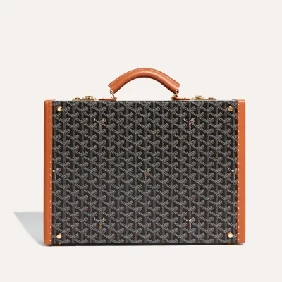 Manoir PM Document Case - Black & Tan