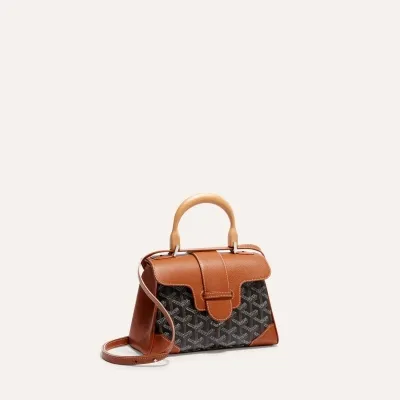 Saïgon Souple Mini Bag - Black & Tan