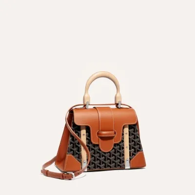Saïgon Structuré PM Bag - Black & Tan