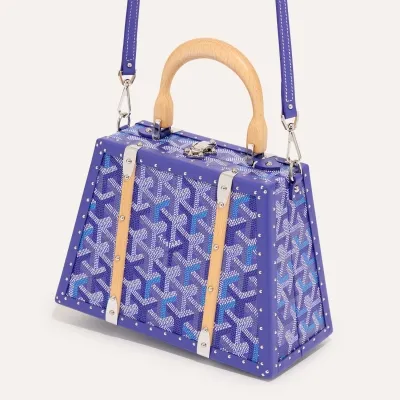 Saïgon Mini trunk bag multicoloured - Multicoloured Blueberry Purple