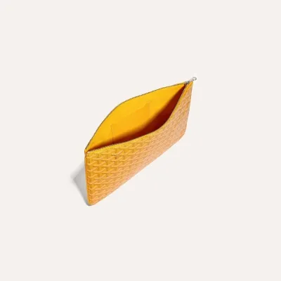Sénat MM Pouch Stripes and Initials - Yellow