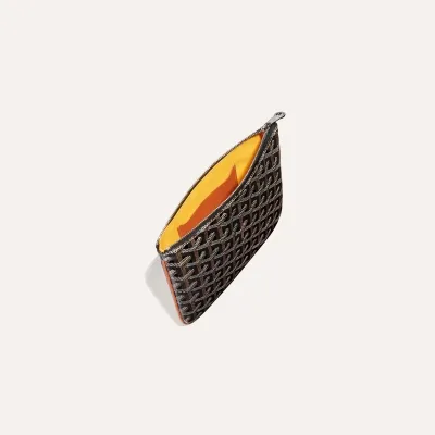 Sénat Mini Pouch Initials - Black & Tan