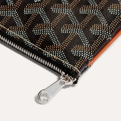 Sénat Mini Pouch Initials - Black & Tan