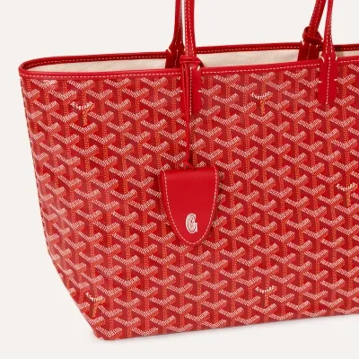 Saint Louis PM bag Stripes and Initials - Red