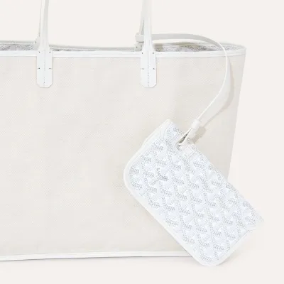 Saint Louis PM bag Stripes and Initials - White