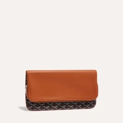 Sainte-Marie MM Clutch - Black & Tan
