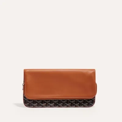 Sainte-Marie MM Clutch - Black & Tan
