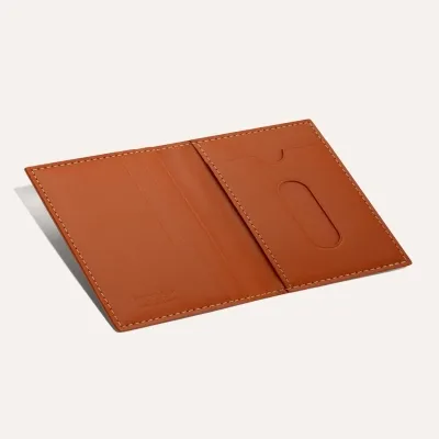 Porte-cartes Saint-Marc Bandes et Initiales - Noir & Naturel
