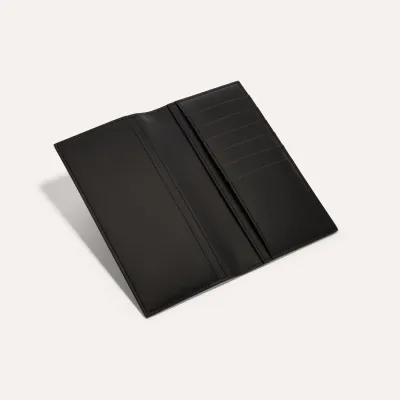 Saint-Roch Wallet Stripes and Initials - Black
