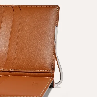 Saint-Thomas Bill Fold Stripes and Initials - Black & Tan