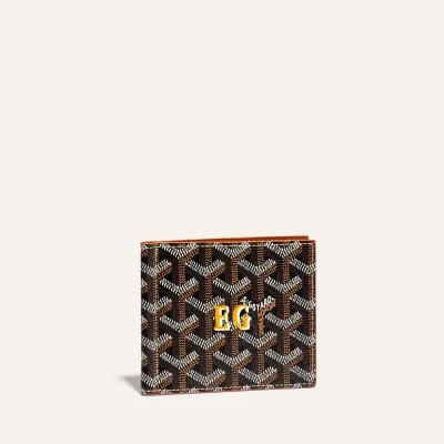 Saint-Thomas Bill Fold Initials - Black & Tan