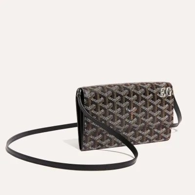 Varenne pouch-wallet initials - Black