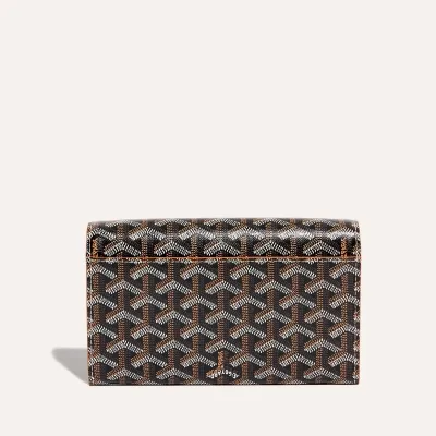 Varenne pouch-wallet initials - Black & Tan
