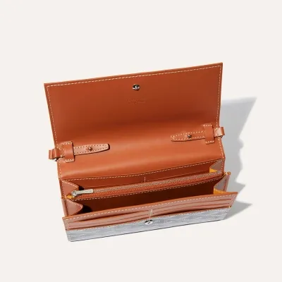 Varenne pouch-wallet initials - Black & Tan