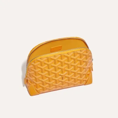 Vendôme Cosmetic pouch Stripes and Initials - Yellow