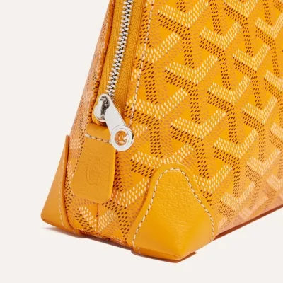 Vendôme Cosmetic pouch Stripes and Initials - Yellow