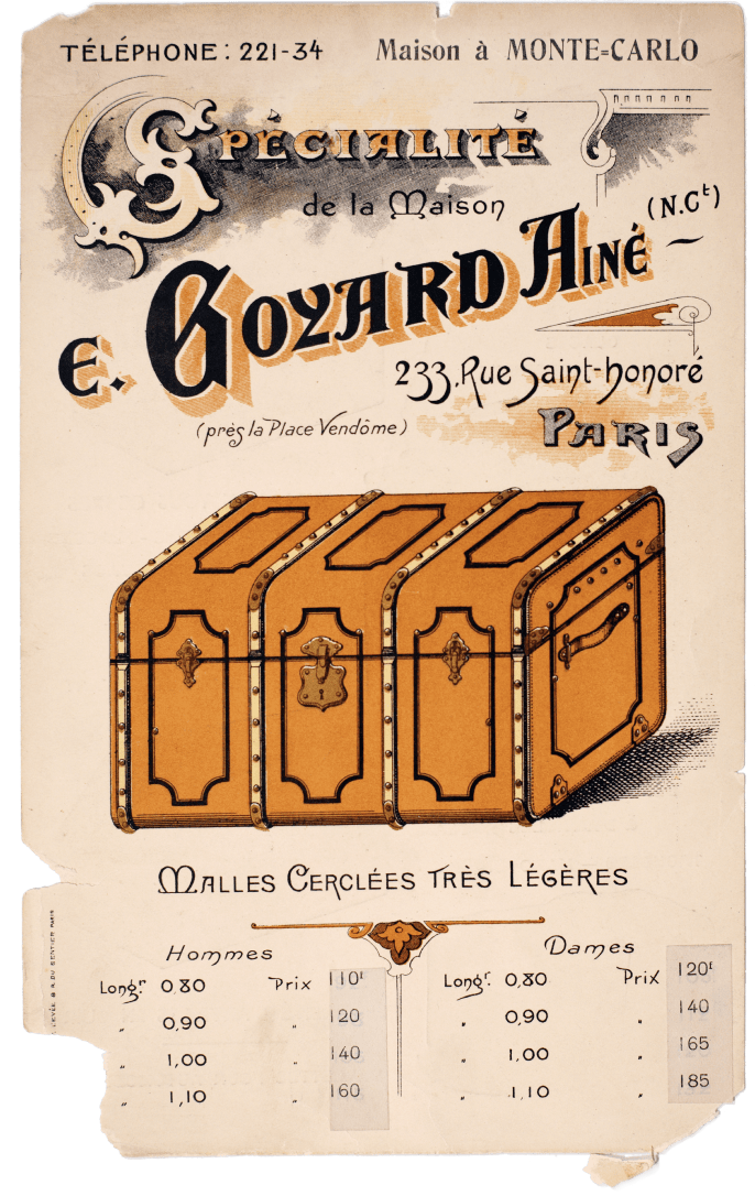 Ancienne publicité Goyard