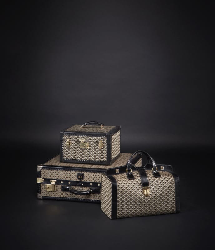 Archive image of Karl Lagerfeld's trunks and bag